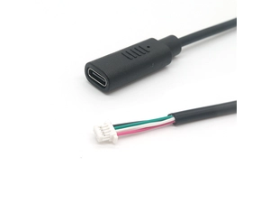 USB 2.0 유형 C 암-SH1.0 피치 -4Y 흰색 하우징 터미널 와이어