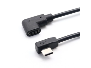 Y 型分离器 USB C 型公头转 90 度直角 USB C 型母头延长线，带 PH 2.0 4 针外壳