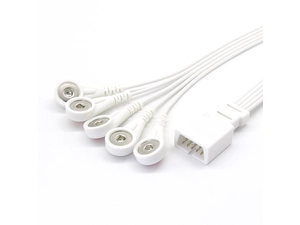 DB9 ECG EKG EMG 5 导联电缆和电极导联线，用于 MEK MP1000/MP600/MP500，带 AHA/IEC/Snap/Clip/Vet 夹
