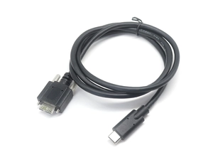直 USB C 到 USB 3.0 Micro B 螺丝锁定电缆