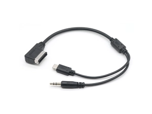 大众奥迪定制AMI MDI DC3.5三极音响Type-C线连接手机平板