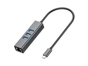1000Mbps 千兆 3 端口 USB C 型 3.0 到 LAN C 型集线器 USB 以太网适配器