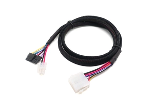 定制5557 4.2MM 2x5pin转MX3.0 8PIN 4.2MM 2PIN分路器Y线束线带支架