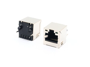 Ethernet vertical del conector hembra modular personalizado RJ50 10P10C con LED