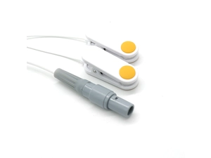 Lemo de 4 pinos com travamento automático para cabo de fisioterapia com eletrodos duplos transcutâneos para nervo vago