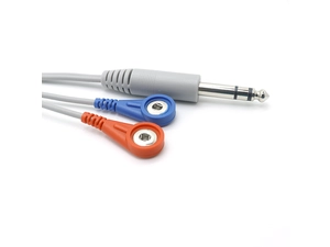 Conector de áudio TRS 1/4 de 6,35 mm para cabo duplo de blindagem de pressão ECG fêmea de 4,0 mm Fio Dezenas