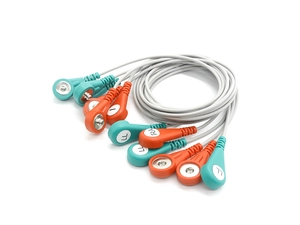 Fio protegido 4.0MM Masculino ECG Snap Blindagem Fio Tens Cable