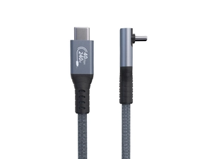 Cabo USB4 8K 1.2M Thunderbolt 4 Compatível com USB 4 Tipo-c Cabo de extensão Ultra HD 8K @ 60Hz 100W Carregamento de dados de 40 Gbps Compatível com SSD externo eGPU 1xBend 1x Straight