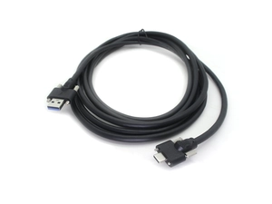 定制双螺丝锁紧 USB3.0 A 公头转 Type C 带螺丝锁紧面板数据线 适用于工业相机