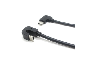 USB C 180 度连接线 U 型 USB-C 转 USB-C 90 度 充电数据线
