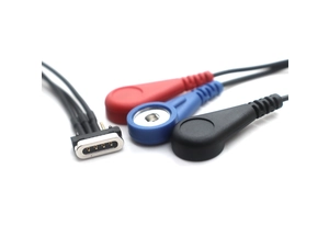 مصنع مخصص الربيع محمل بوجو دبوس المغناطيسي 4P ECG المفاجئة كابل لمعدات الرعاية الصحية