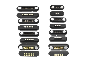 2p 3p 4p 5p 6p 7p 8p 9p 10p 12pin magnetische pogo pin connector 2a pogo pin magnetische connector mannelijk vrouwelijk 2,54 mm door gaten veerbelaste connectoren dc power socket dc power lading sond connector connector