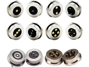 Hoogwaardige vrouwelijke laad dock 1pin 2pin 3pin 4pin 5pin ronde pogo pin magnetische laadconnector