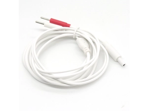 맞춤형 DC 2.35 mm 수컷에서 이중 2.0 바늘 전극 ECG 리드 와이어 - 치료 장치 용 OEM/ODM 제조업체