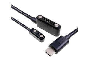 USB Type-C إلى 1P/2P/4P كابل شاحن POGO المغناطيسي-موصل مغناطيسي محمل الزنبرك | الشركة المصنعة OEM | ISO 13485 & ISO 9001 معتمد
