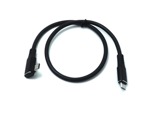 直角USB Type-C公头到USB-C公头电缆 - 自定义电源和数据电缆制造商| ISO 13485＆ISO 9001认证