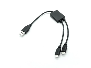 USB-A 남성에서 스마트 인식 칩 대 이중 USB Type-C 남성 케이블 | OEM 제조업체 | ISO 9001 인증