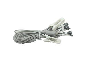 6 개의 은색/은 염화물 흡입 전극과 2 개의 금속 귀 클립 전극이있는 타입 C 수컷 EEG 리드 케이블