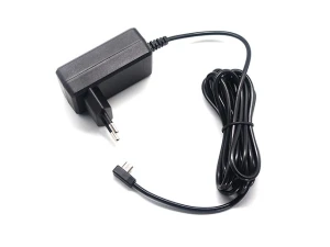 Adaptateur secteur prise UE avec connecteur mâle micro USB latéral à 90 degrés | Fabricant de chargeur AC/DC OEM/ODM personnalisé