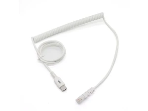 RJ11 4P4C - USB Type-C Erkek Sarmal Kablo - Esnek Telefon/Cihaz Bağlantısı, ISO9001 Sertifikalı