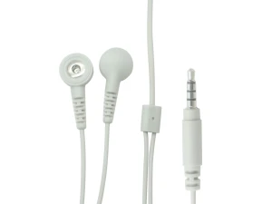 3.5mm 4-Pole Audio Male to SR with Slider to Dual 2.5mm Snap Female Electrode Cable (1-to-2 Medical Lead Wire)