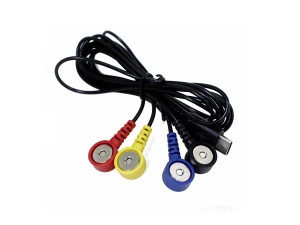 USB Type-C (CM) to 4 × 3.5mm Magnetic Female Snap Therapy Cable | 4-Channel Medical Cable Manufacturer