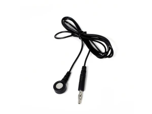 9.0mm Magnetic Female snap to 4.0mm Banana Plug cable – Medical-Grade (ISO 13485/9001 Certified, Customizable)