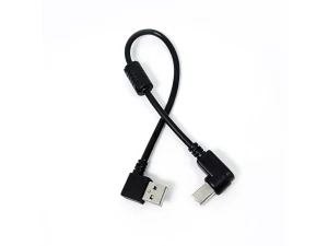 페라이트 코어가 있는 직각 USB-A 수 - 미니 USB 5핀 수 케이블 - EMI 필터링된 짧은 미니 USB 케이블 제조업체