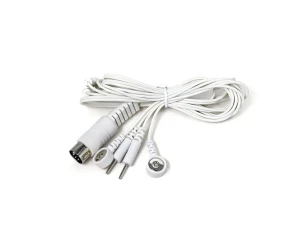 DIN 5-Pin Male to Dual 3.5mm Magnetic Snap Female & Dual 2.0mm Pin Electrode Medical Cable