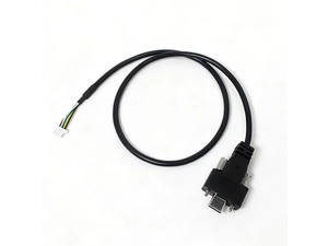 USB Type-C Male - SHR-05V-S-B 커넥터 케이블(이중 나사 잠금 장치 포함) | 맞춤형 산업용 USB 케이블 제조업체