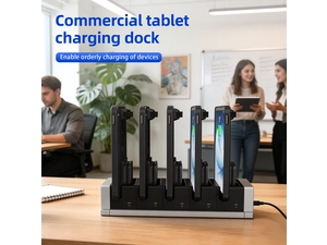 Multi-Tablet-Ladestation mit 5 Ladeplätzen für das Laden im Einzelhandel, am POS und zum Laden gemeinsam genutzter Geräte