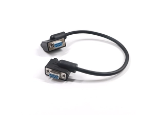 Cable RS232 DB9 macho a DB9 hembra en ángulo recto de 90 grados