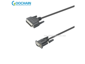 中国 标准 RS232 DB25 公转 db9 母串行零调制解调器电缆 制造商