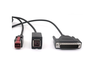 Çin Özel DB44 Erkek - 24V PoweredUSB Erkek  24V Powered USB Dişi ayırıcı kablo üretici firma
