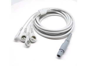中国 4Pin lemo 医療用ケーブルから 3.9mm 10.0mm ecg eeg ekg emg ケーブル リード線 シリコン電極パッド用 メーカー