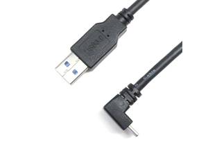 Superspeed USB 3.0 A erkekten yukarıya açılı USB 3.1 Type C erkek kablo