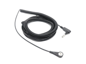 Jack a banana ESD a elettrodo da 4,0 mm Cavo antistatico con bobina di messa a terra per cinturini da polso