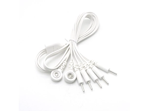 Doppio magnete femmina da 3,5 mm a scatto su Din 2 mm Elettrodo ad ago Pin Decine Cavo per macchina di stimolazione muscolare elettrica (EMS)