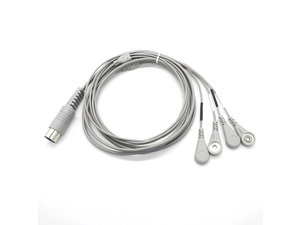 Din 5Pin Connector Male To Shielded Wire 4.0MM Female ECG Snap Shiedling Wire Tens Cable For Physical Theraphy Machine