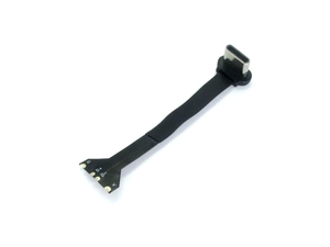 Tipo fio liso masculino de C FPC FFC da curvatura de 90 graus ao cabo 4Pin preto