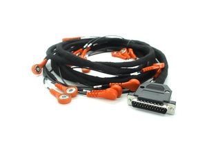 RS232 D-Sub DB25-Pin an mehrere Snap-EKG-Abschirmkabel, Nylon-Geflechtmantel, medizinisches Kabel für Sportwesten-Zubehör