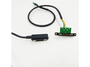 5 pin magnetic pogo pin charger connector cable with 3A fuse power cable