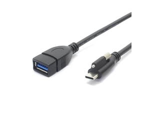 Screw Mounting Locking USB C to USB A Female Adapter USB C OTG Cable,Type C to USB A Female Connector Compatible with MacBook Pro Air