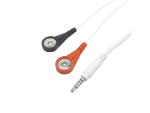 Çin Tıbbi Elektrot EKG Geçmeli Kablo 3.5mm 5 Kutuplu Ses Jak Kablosu, 2 Kurşun Geçmeli Elektrot Kurşun Tel üretici firma