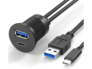 USB 2.0 Waterproof Panel Mount Dash Cable USB 3.0 Type C for Motorcycle - Factory Direct, Customizable by Manufacturer
