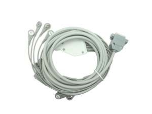 Benutzerdefiniertes DB15-Elektrodenkabel von weiblich bis 13-führender 4.0-Snap-EKG-Schild, Multi-Channel, OEM Medical Draht