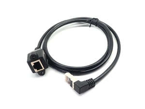 RJ45女性の雌90°RJ45男性延長ケーブル - 中国工場メーカーOEMサプライヤー