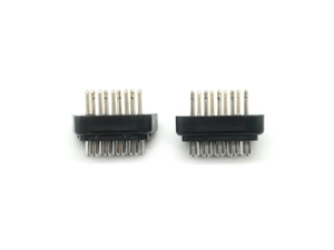 DB9 Male Connector Insert with Gold-Plated Pins, Black Insulator – ISO 9001 & ISO 13485 Certified Manufacturer