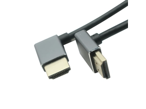 Câble HDMI mâle angle gauche vers angle vers le bas – Fabricant certifié ISO9001 | R&D personnalisé et approvisionnement en vrac