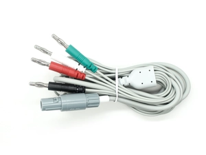 Lemo-Style-Stecker auf SR mit 4× Bananenstecker-Kabel| Ableitungsdrahtbaugruppe in medizinischer Qualität